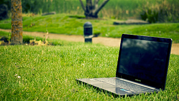 laptop, samsung, grass HD wallpaper