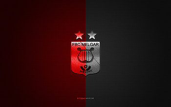 FBC Melgar, Peruvian football club, black red logo, black red carbon fiber background, Liga 1, football, Peruvian Primera Division, Arequipa, Peru, FBC Melgar logo HD wallpaper