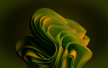 Windows 11, stock , green 3d smoke, green 3d flower, Windows 11 , green smoke, Windows HD wallpaper