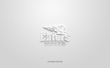 Eaters Limburg, creative 3D logo, white background, BeNe League, 3d emblem, Dutch hockey Club, Netherlands, 3d art, hockey, Eaters Limburg 3d logo HD wallpaper
