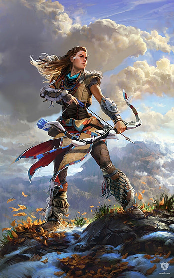Aloy Horizon Zero Dawn , Striking art, Game's protagonist beauty HD phone wallpaper
