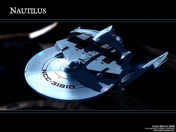 star trek: uss nautilus, starship, reds, lights, whites HD wallpaper