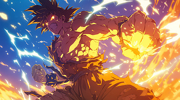 Goku's Fiery Aura - from Dragon Ball Z, Anime, Dragon Ball Z, Goku, aura HD wallpaper