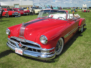1953 Pontiac, headlights, Pontiac, white, graphy, Red, seats HD wallpaper