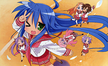 lucky star, lucky, miyuki, uniform, cute, izumi, naughty, school, hiiragi, takara, tsukasa, illustration, star, kagami, all stars, konata, funny, girls HD wallpaper