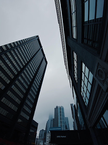 Cities, Sky, Architecture, Building, Grey HD phone wallpaper