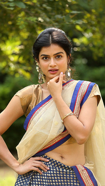 Hemal ingle, telugu actress, saree beauty navel HD phone wallpaper