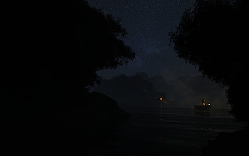 Rivers, Night, Dark, Fog, Boat HD wallpaper