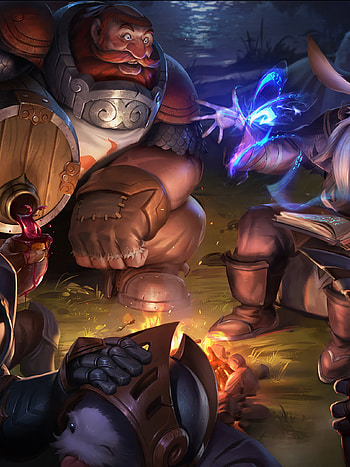 Ryze Whitebeard, Gragas Caskbreaker, Varus Swiftbolt, Braum HD phone wallpaper