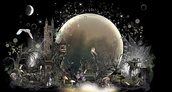 Fairy Dust Collection, fairy, owls, moon, fantasy HD wallpaper