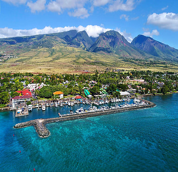 Lahaina aerial, Maui exclusive real estate HD wallpaper