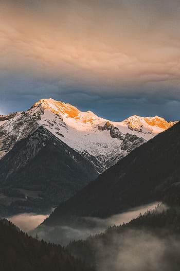 Nature, Trees, Sky, Mountains, Clouds, View From Above, Vertex, Fog, Tops HD phone wallpaper