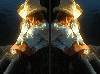 Relaxed, babe, style, cowgirl, sunlight, relax HD wallpaper