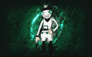 Fortnite Charlotte Toona Fish Skin, Fortnite, main characters, green stone background, Charlotte Toona Fish, Fortnite skins, Charlotte Toona Fish Skin, Charlotte Toona Fish Fortnite, Fortnite characters HD wallpaper
