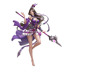 Fantasy girl, pink, white, fantasy, game, yonglin yao, girl HD wallpaper