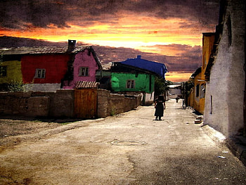 toy village, toy, women, turkey, village HD wallpaper