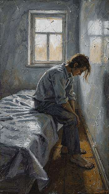 Pocket of Quiet Despair, bed, bedroom HD phone wallpaper