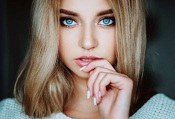 Ekaterina Paderina, blonde, woman, model, evgeny freier, face, girl HD wallpaper