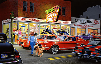 A Walk on The Wild Side, VINTAGE, GIRL, CARS, DOG, STATES, AMERICA HD wallpaper