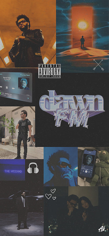 dawn fm aesthetic, art, collage, singer, trend, weeknd, dark, dawnfm, lyrics HD phone wallpaper