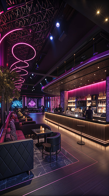 Vibrant Nightclub Vibes: Perfect for Your , nightclub, interior design HD phone wallpaper