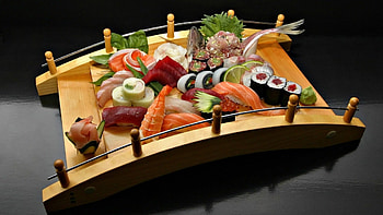 Savory shrimp sushi, food , Seafood delight, Culinary graphy HD wallpaper