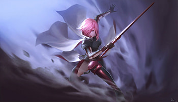 Pink Head Warrior, artist, artwork, artstation HD wallpaper