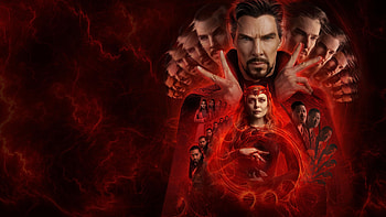 Elizabeth Olsen, Benedict Wong, Benedict Cumberbatch, Chiwetel Ejiofor Doctor Strange in the Multiverse of Madness HD wallpaper