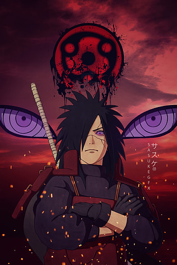 Madara Uchiha, cloud, pink HD phone wallpaper