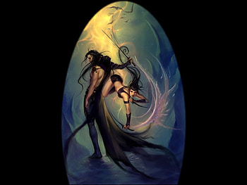 Kade & Ravyn, ravyn, kade, fantasy, female HD wallpaper
