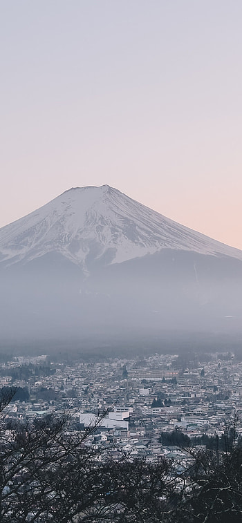 Japan Travels, Mount Fuji city landscape HD phone wallpaper