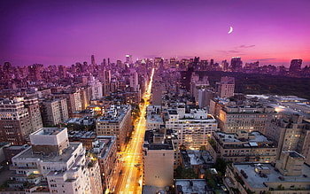 City Lights, Cities, Sunset, Building, View From Above, New York HD wallpaper