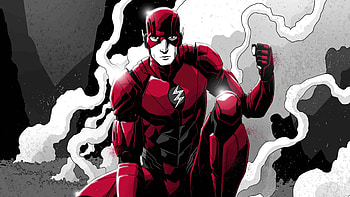 Flash Monochrome Art , flash, superheroes, digital-art, artwork, behance, monochrome HD wallpaper