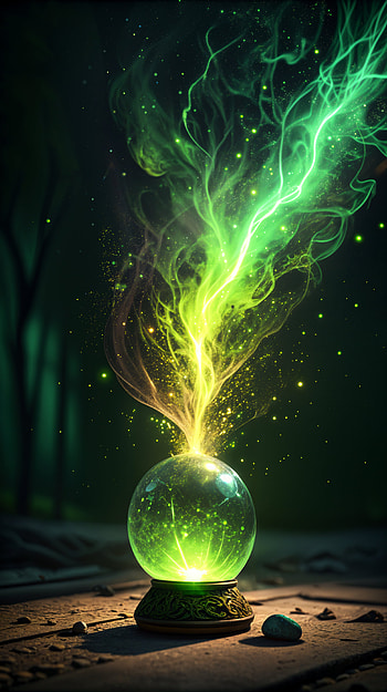 Emerald Wisp: Enchanted , magic HD phone wallpaper