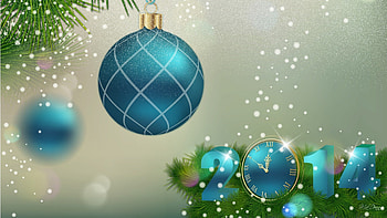 Twenty 14 So Fine, Feliz Navidad, sprinkles, aqua, cyan, New Years, turquoise, time, Christmas, snow, clock HD wallpaper