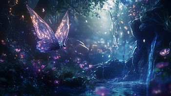 Enchanted Dreams: A Fairycore Experience, fantasy, fairycore, butterfly, magical forest, glow HD wallpaper
