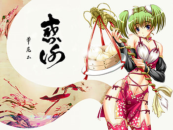 Some of Food, sexy, anime girl, girl, china, food, female HD wallpaper