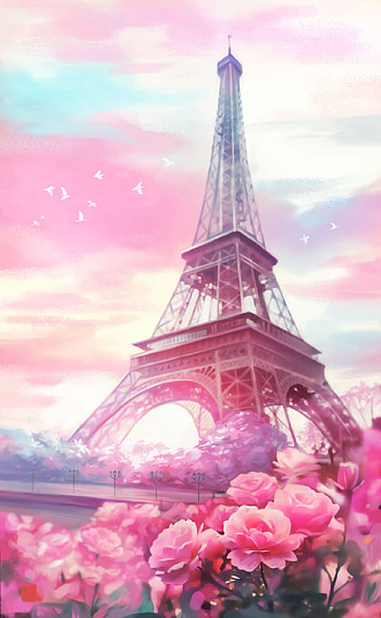Flowers, Art, Paris, Tower HD phone wallpaper