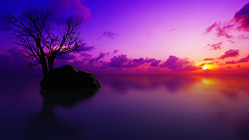 Maldivian Sunset , sunset, nature, deviantart HD wallpaper