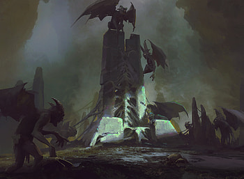 Empty Throne, dark, demon HD wallpaper