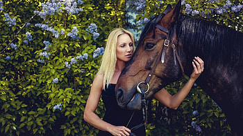 We're Together, cowgirls, ranch, horses, blondes HD wallpaper