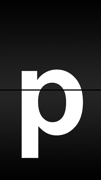 P Letter, Black Background, black, background HD phone wallpaper