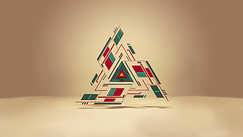 Abstract, design, fractal, riangle HD wallpaper