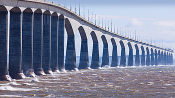 Confederation Bridge, Prince Edward Island, Canada, man made, bridge HD wallpaper