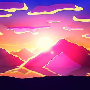 Mountains Valley Minimalist , mountains, valley, minimalism, artist, artwork, digital-art HD phone wallpaper