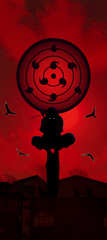 Itachi, naruto, orange, sky, anime HD phone wallpaper