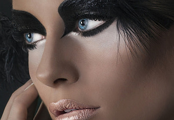 Blue Eyes, blue, fashion, make-up, eyes, woman HD wallpaper