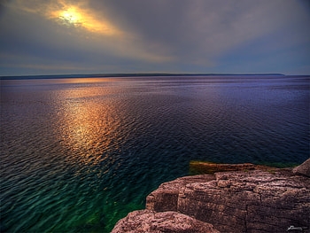 Nuances, ontario, island, manitoulin, canada, water, lake, reflections HD wallpaper