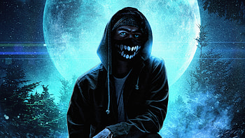 I Glow In Moon , boy, hoodie, mask, artist, artwork, digital-art HD wallpaper