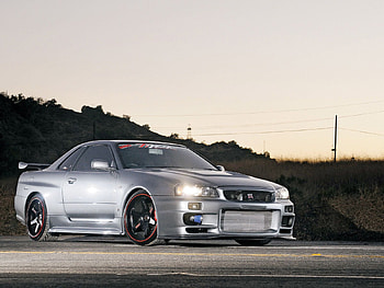 Skyline Front, nissan, r34, skyline r34, skyline HD wallpaper